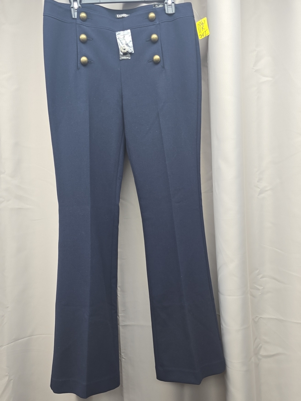 NWT Express Navy Sailor Flare Pants Size 12